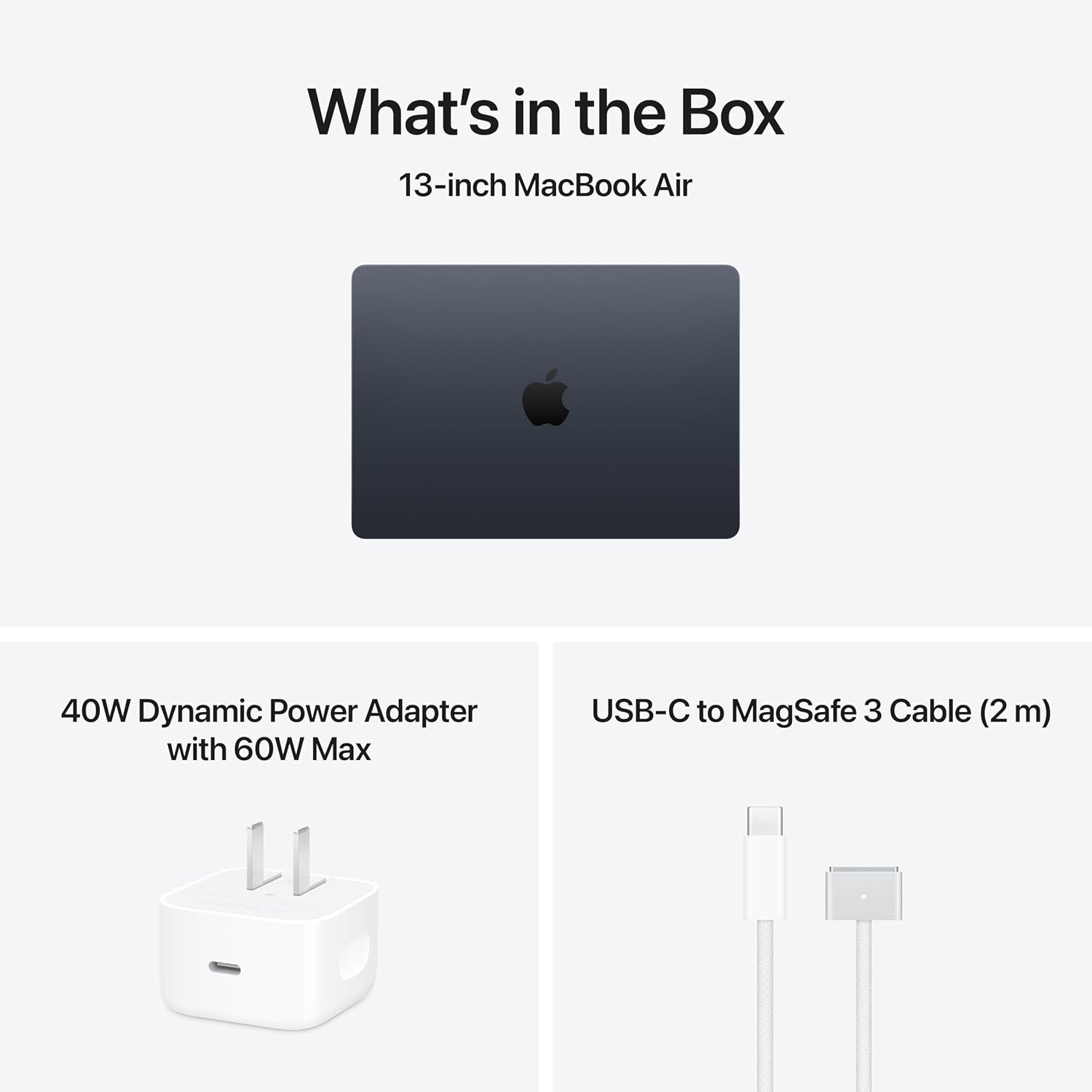 Apple 2026 MacBook Air 13-inch Laptop with M5 chip: Built for AI, 13.6-inch Liquid Retina Display, 16GB Unified Memory, 512GB SSD, 12MP Center Stage Camera, Touch ID, Wi-Fi 7; Midnight