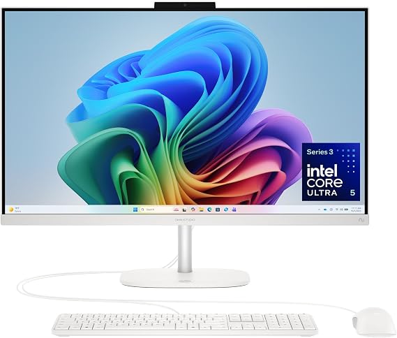 HP OmniStudio 27 inch All-in-One Desktop Next Gen AI PC, FHD Display, Intel Core Ultra 5 325, 16 GB RAM, 512 GB SSD, Intel Graphics, Windows 11 Home, Jet Black, 27-cy0002 (2026)