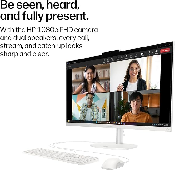 HP OmniStudio 27 inch All-in-One Desktop Next Gen AI PC, FHD Display, Intel Core Ultra 5 325, 16 GB RAM, 512 GB SSD, Intel Graphics, Windows 11 Home, Jet Black, 27-cy0002 (2026)