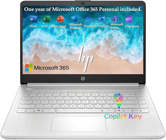 HP 2026 Everyday Laptop, Intel CPU, 128GB Storage, Copilot AI, Office 365